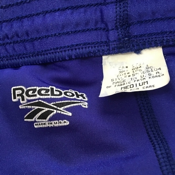 VINTAGE Reebok Spandex Shiny Compression Bike Running Gym Fitness Shorts - Picture 5 of 9